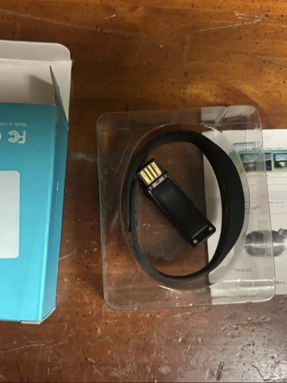 Black Fitness Tracker Wristband